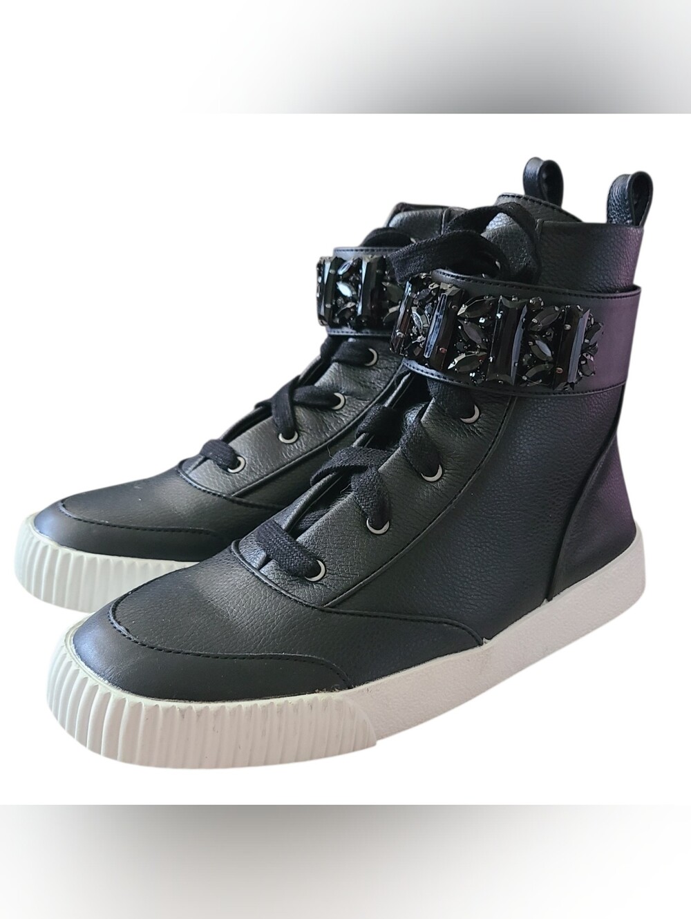 NWOT | KARL LAGERFELD | HIGH TOP SNEAKERS | SIZE 8 - Picture 4 of 12